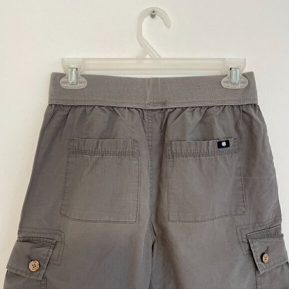 LUCKY BRAND Boys Gray Pull On Drawstring 100% Cotton 9" Inseam Cargo Shorts L - Picture 8 of 10